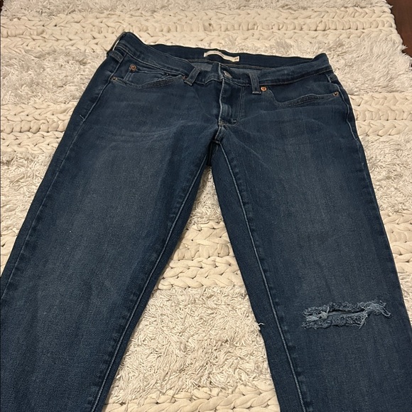 Levi BoyFriend Classic Blue Women's Jeans - Picture 3 of 5
